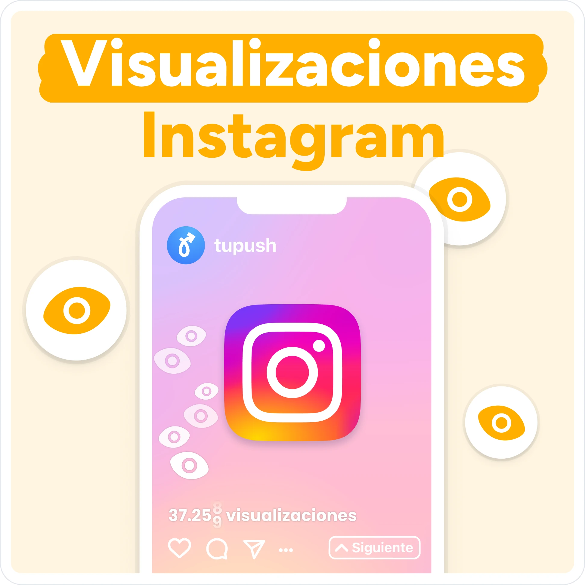 Comprar visualizaciones de historias de Instagram Mockup