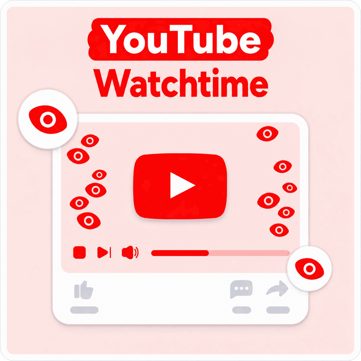 Comprar horas de visualización en YouTube Mockup