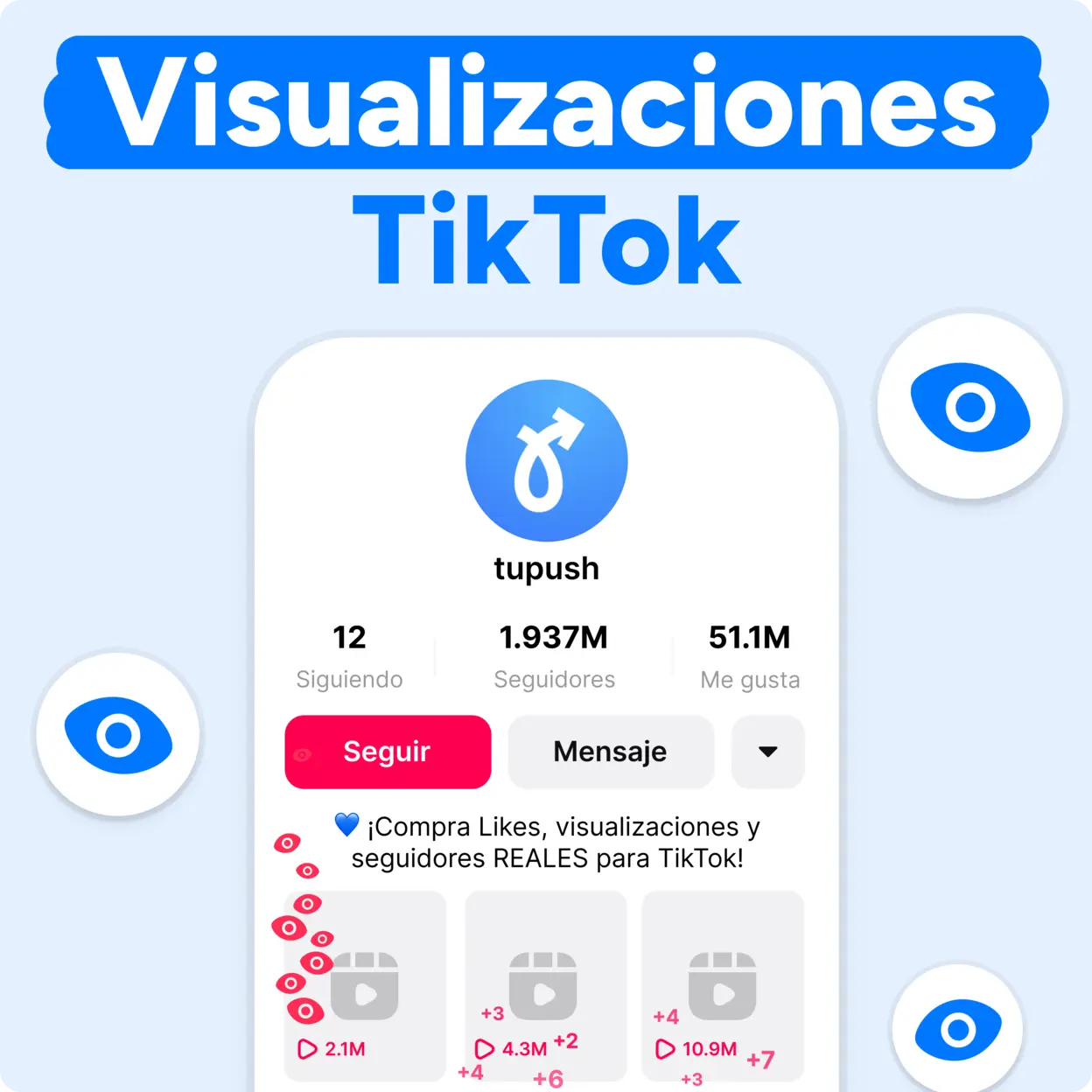 ¡COMPRA Visualizaciones TikTok AHORA! Mockup