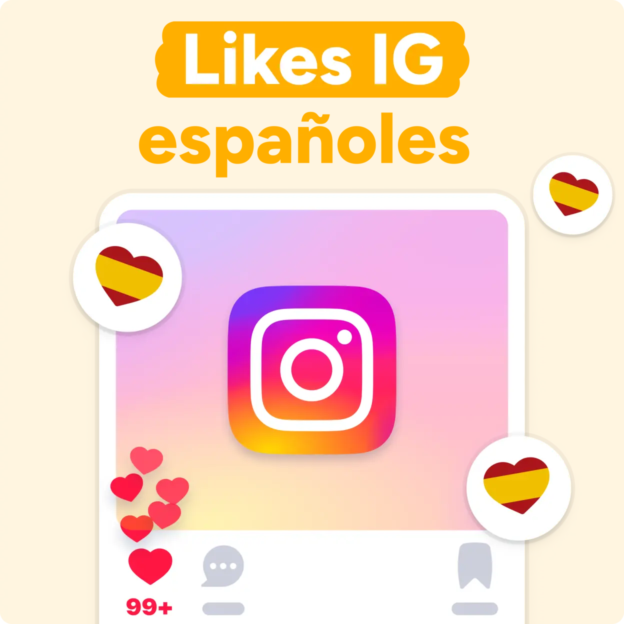 ¡COMPRA Likes Instagram Españoles AHORA! Mockup