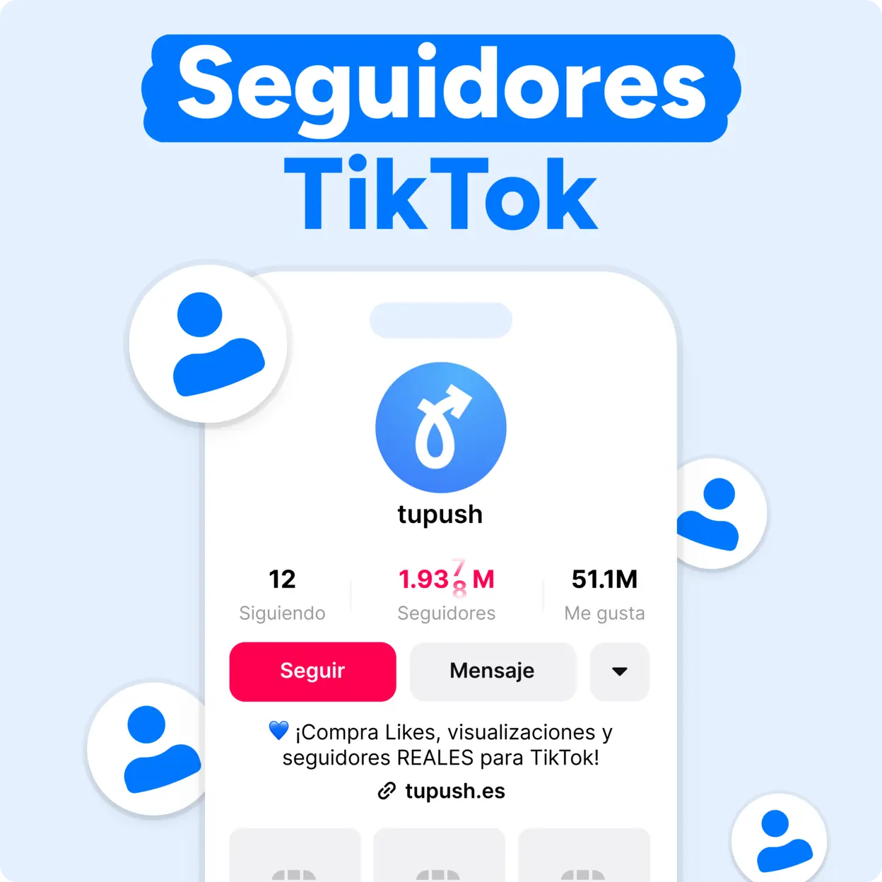 ¡COMPRA Seguidores TikTok AHORA! Mockup