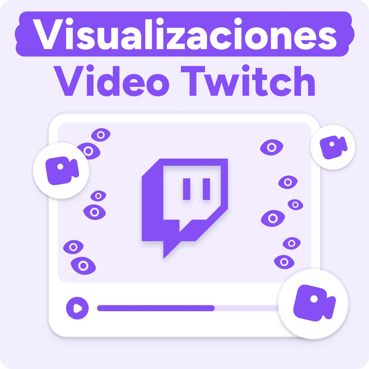 ¡COMPRA Visualizaciones Video Twitch AHORA! Mockup