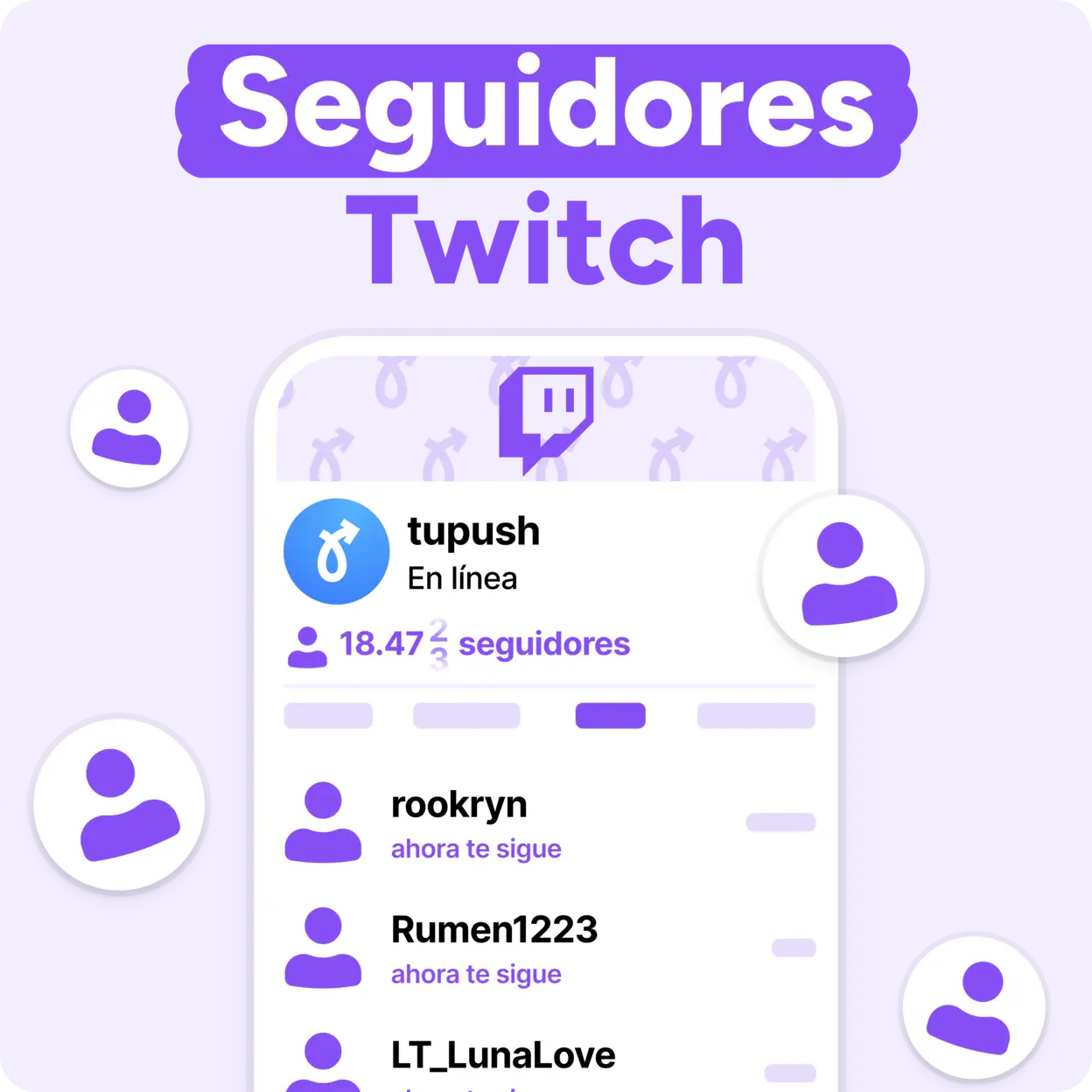 ¡COMPRA Seguidores Twitch AHORA! Mockup