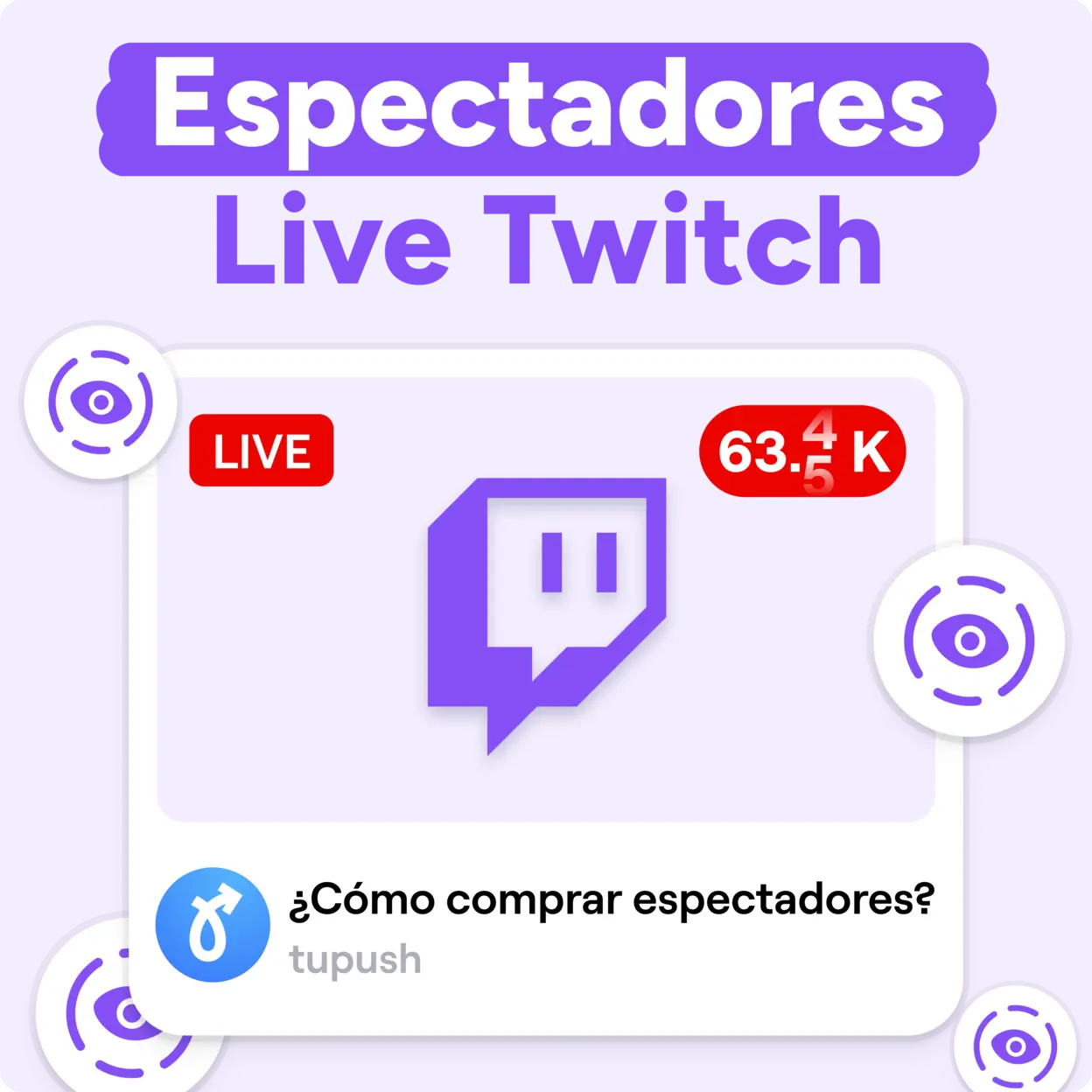 ¡COMPRA Espectadores Live Twitch AHORA! Mockup