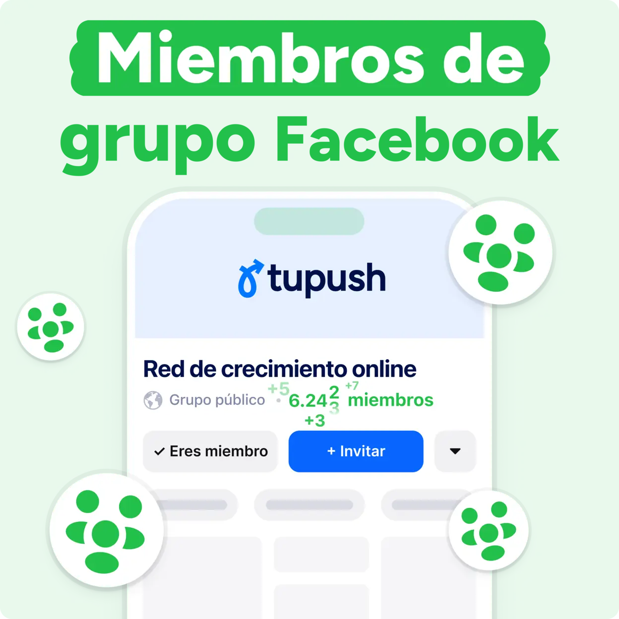 ¡COMPRA Miembros de grupo Facebook AHORA! Mockup