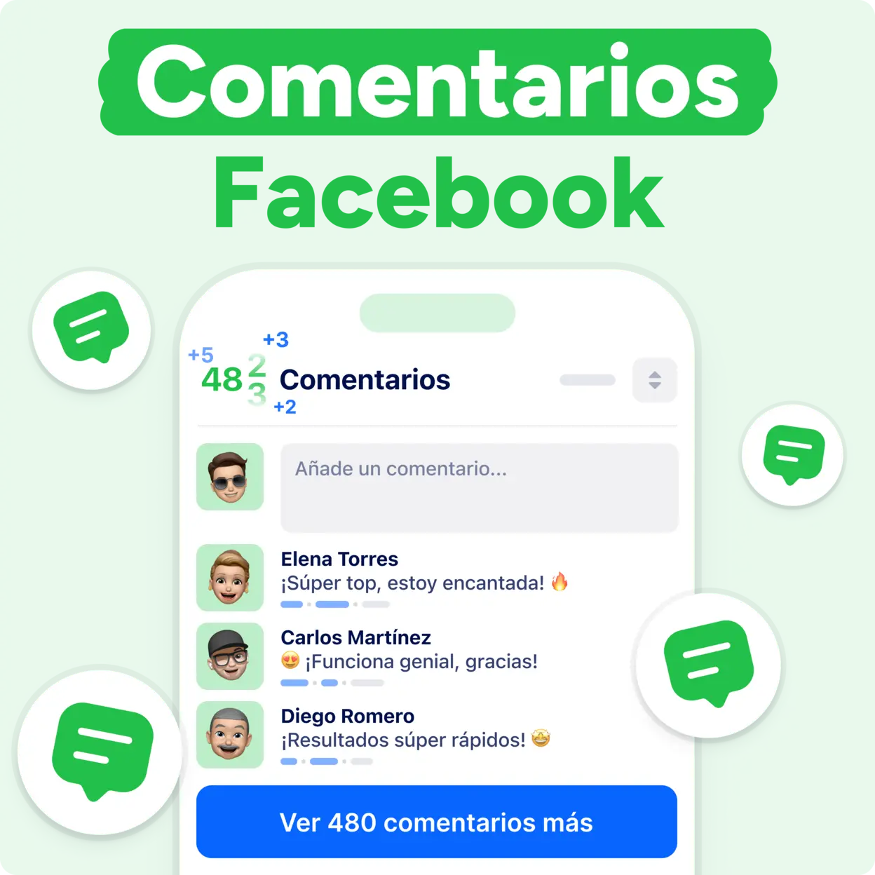 ¡COMPRA Comentarios Facebook AHORA! Mockup