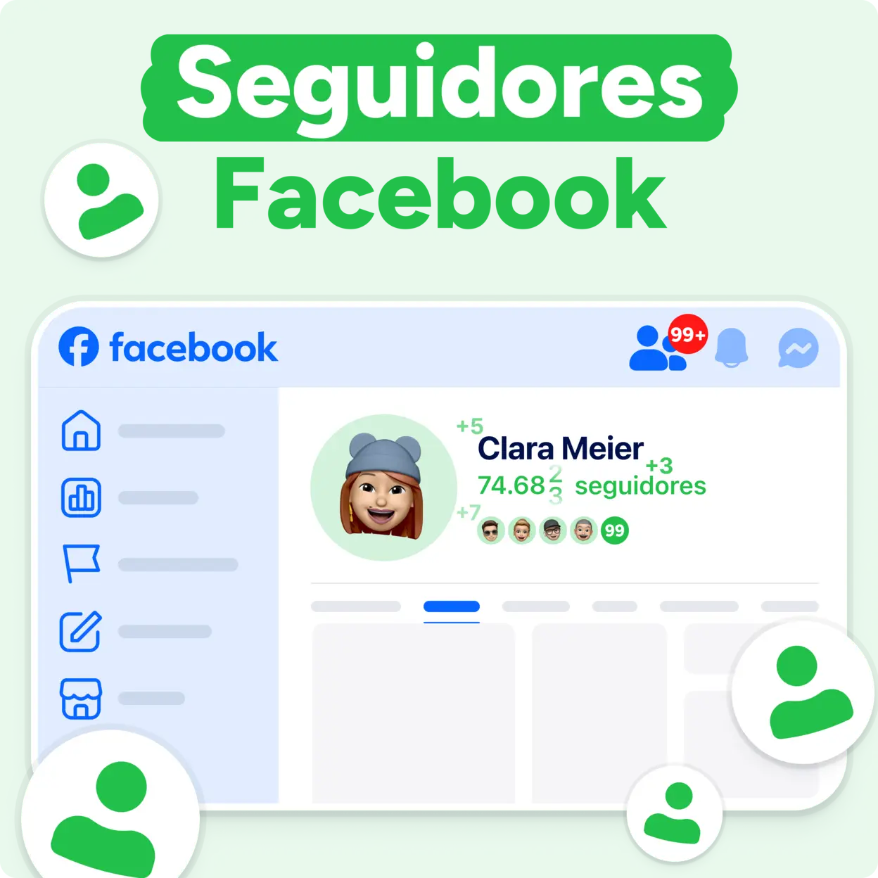 ¡COMPRA Seguidores Facebook AHORA! Mockup